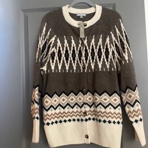 Jcrew fair isle cardigan.
